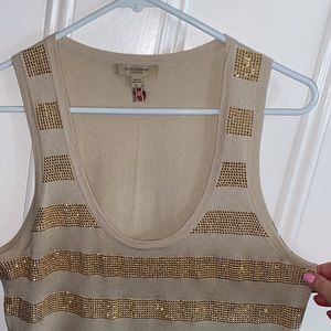 Burberry London Top Silk / Cashmere Blend Size Large